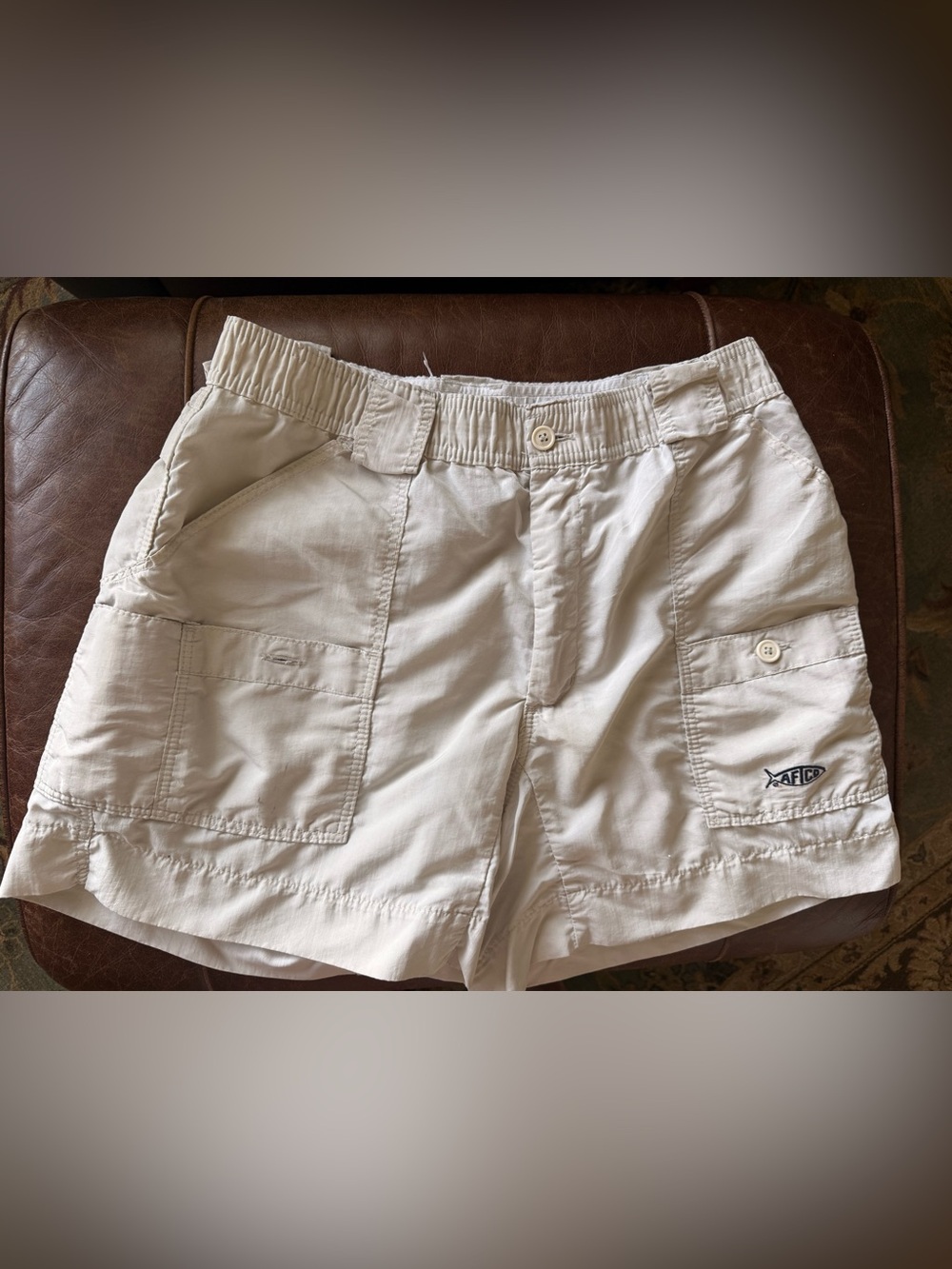 AFTCO Men's Light Khaki Original Fishing Short Size 30